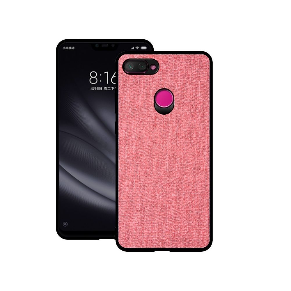 Wewoo - Coque Souple Housse de protection en tissu antichoc PC + TPU pour Xiaomi Mi 8 Lite rose - Coque, étui smartphone