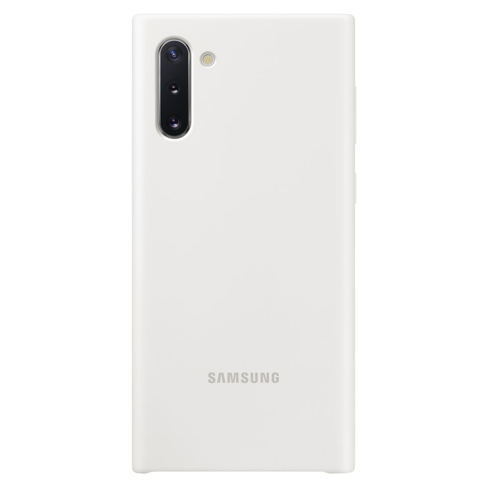 Samsung - Coque Silicone Galaxy Note10 - Blanc - Coque, étui smartphone