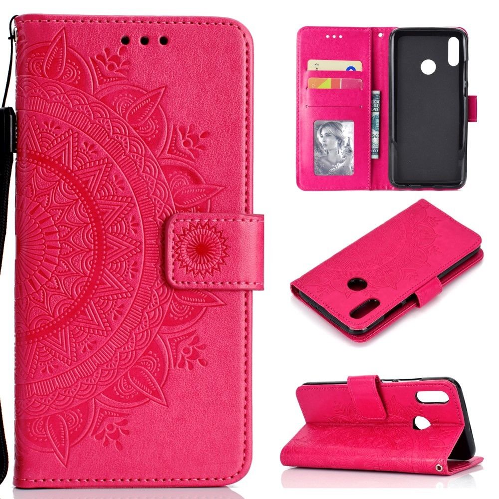 marque generique - Etui en PU fleurir rose pour votre Huawei P Smart (2019)/Honor 10 Lite - Autres accessoires smartphone