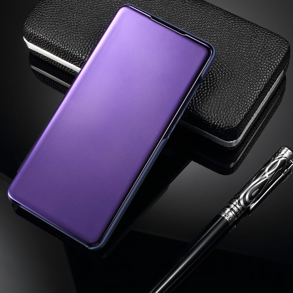 marque generique - Etui en PU surface de miroir avec fenêtre de vue violet clair pour votre Huawei P30 - Autres accessoires smartphone