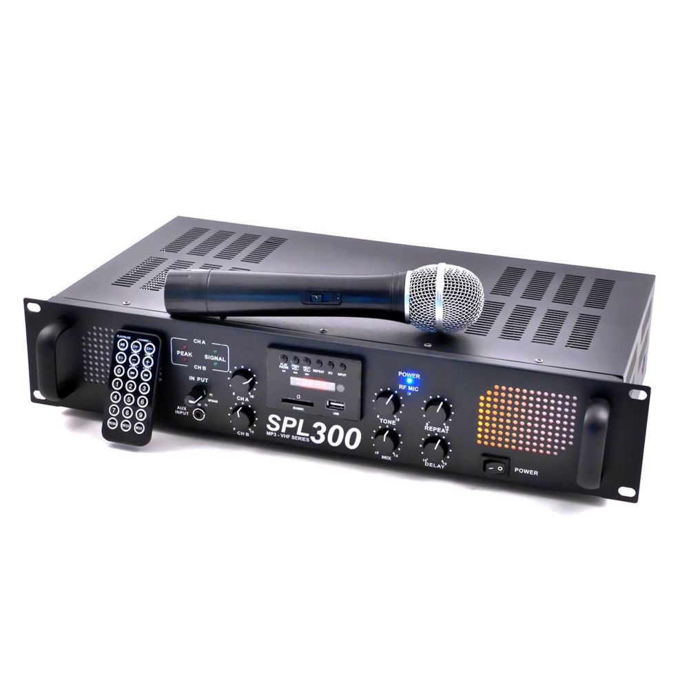 Skytec - SKYTEC SPL 300VHF amplificateur sonorisation USB SD MP3 sans fil 300W - Amplis de puissance