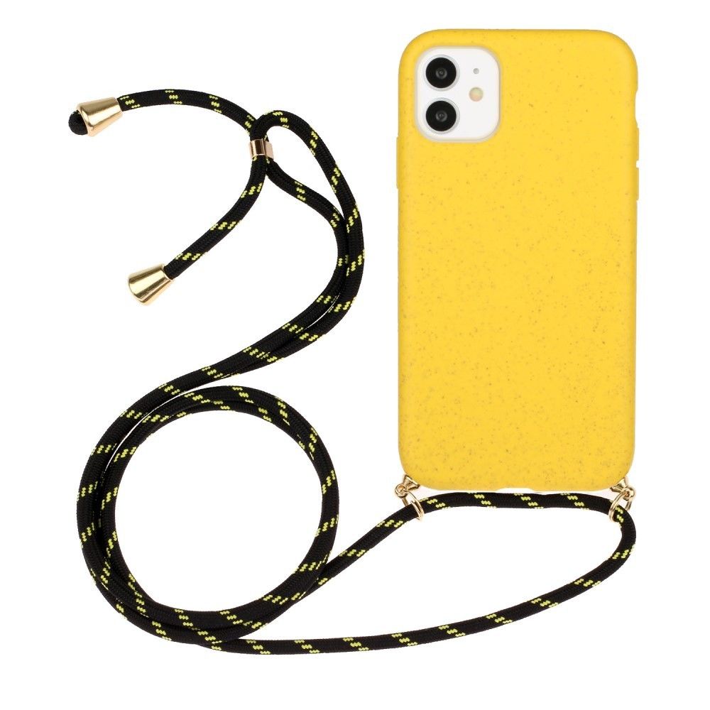 Generic - Coque en TPU souple avec sangle multifonction jaune pour votre Apple iPhone 11 6.1 pouces - Coque, étui smartphone