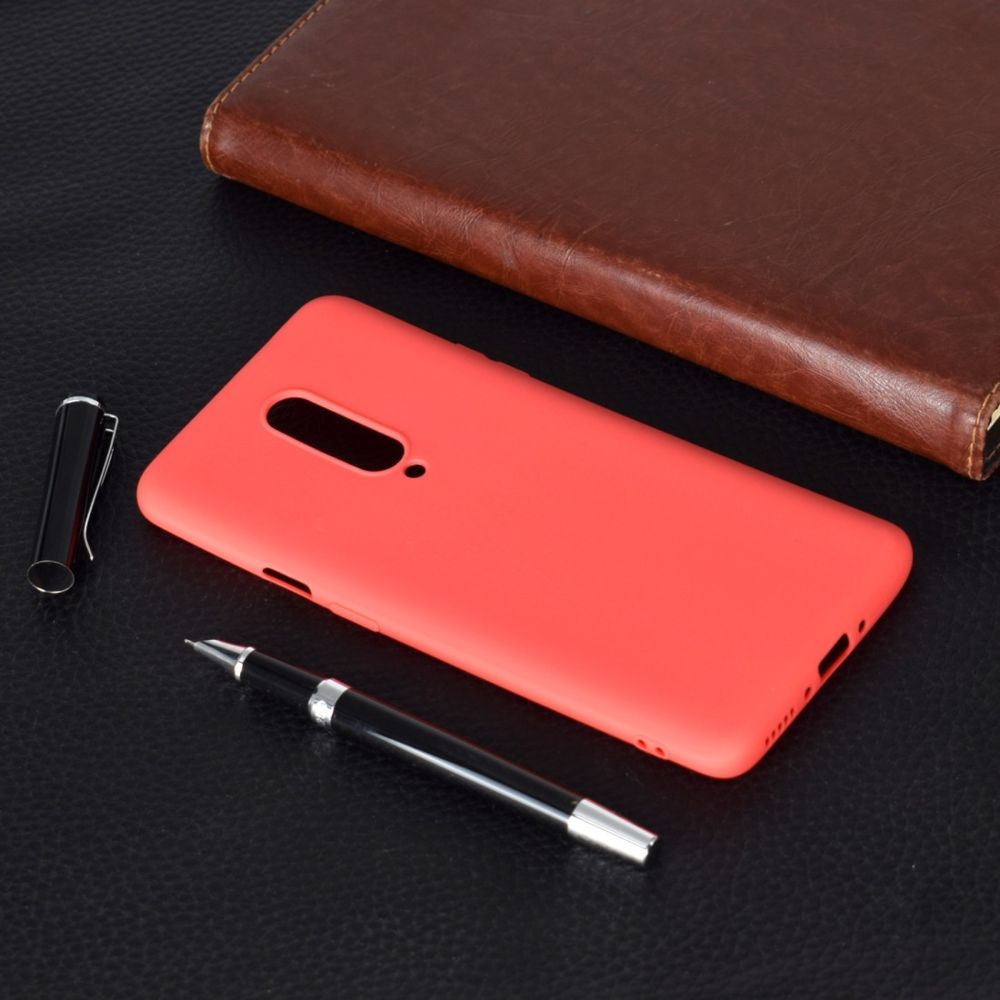 Wewoo - Coque Souple Pour OnePlus 7 Pro Candy Couleur TPU Case Rouge - Coque, étui smartphone