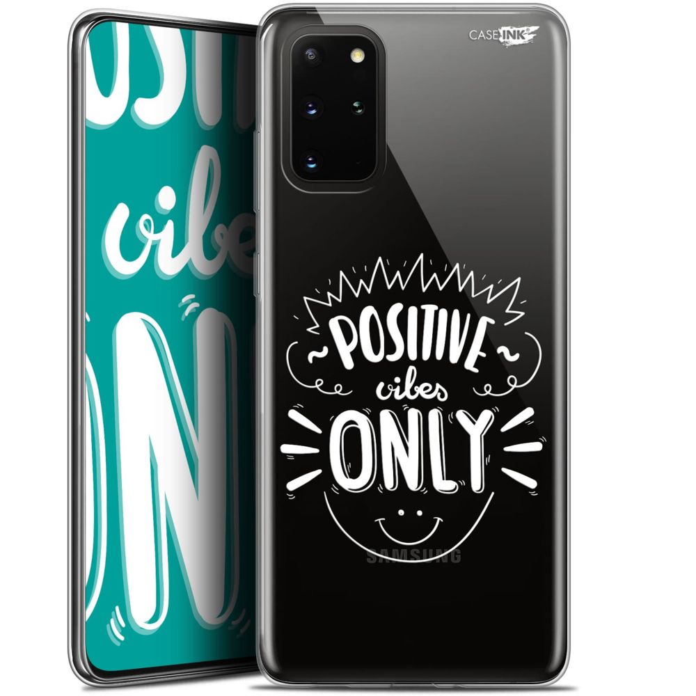 Caseink - Coque arrière Samsung S20+ (6.7 ) Gel HD [ Nouvelle Collection - Souple - Antichoc - Imprimé en France] Positive Vibes Only - Coque, étui smartphone
