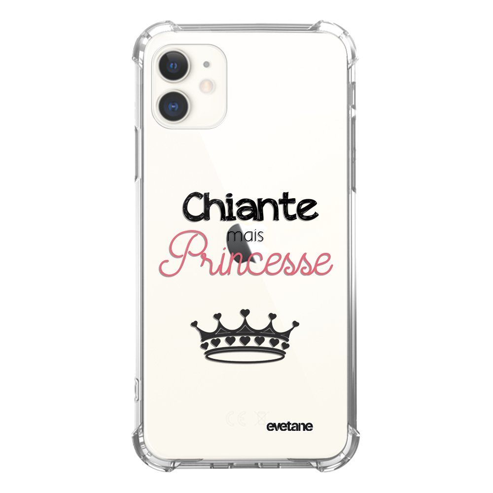 Evetane - Coque iPhone 11 anti-choc souple avec angles renforcés transparente Chiante mais princesse Evetane - Coque, étui smartphone
