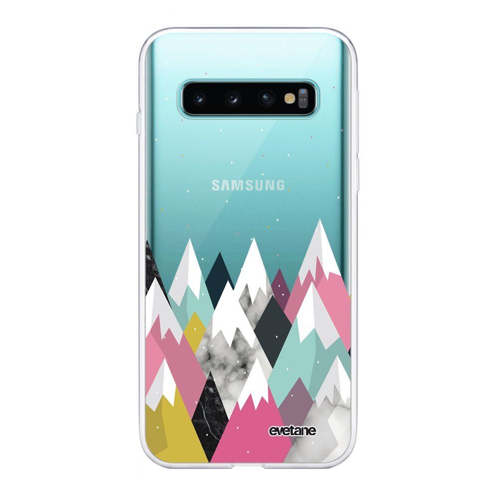 Evetane - Coque Samsung Galaxy S10 Plus souple transparente Montagnes Motif Ecriture Tendance Evetane. - Coque, étui smartphone