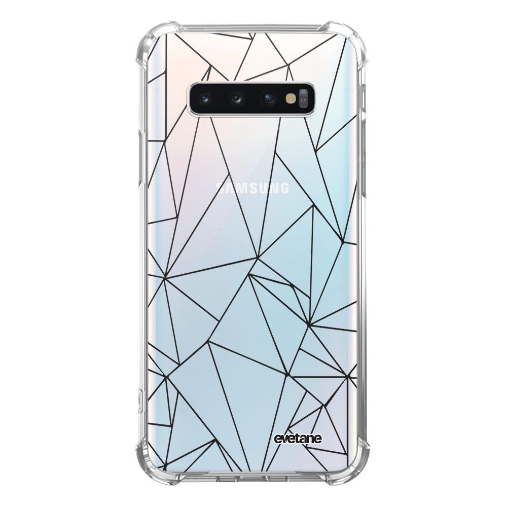 Evetane - Coque Samsung Galaxy S10 Plus anti-choc souple avec angles renforcés transparente Outline Noires Evetane - Coque, étui smartphone