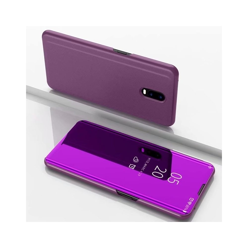 Wewoo - Coque Rigide Étui à rabat en cuir avec miroir de galvanoplastie pour OnePlus 7 Pro support Violet - Coque, étui smartphone