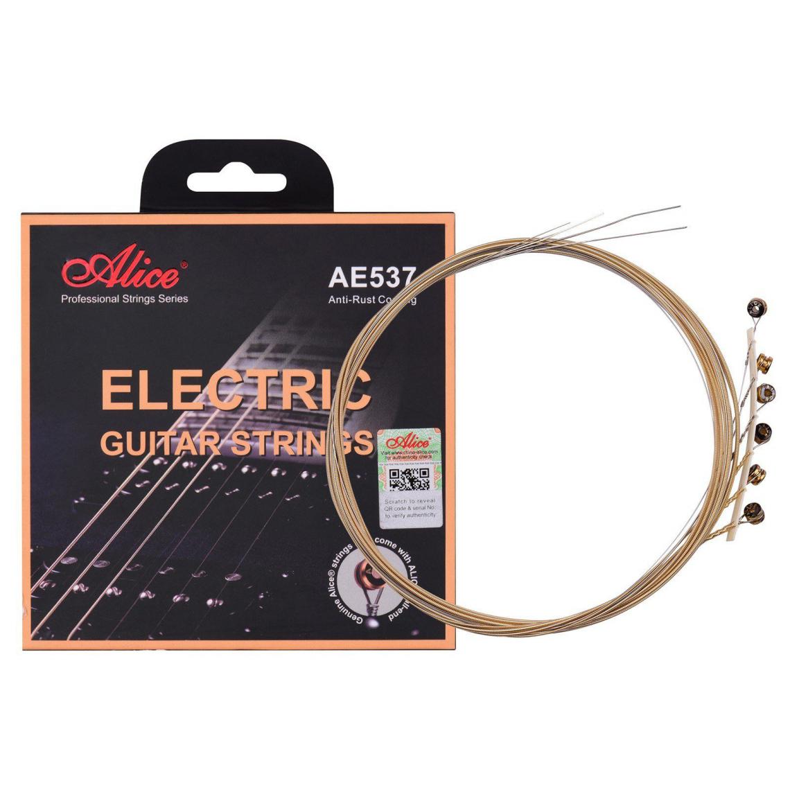 Justgreenbox - Cordes de guitare électrique à noyau hexagonal ensemble de cordes d'enroulement en alliage de fer bronze pour guitares 22-24 frettes, S - Cordes