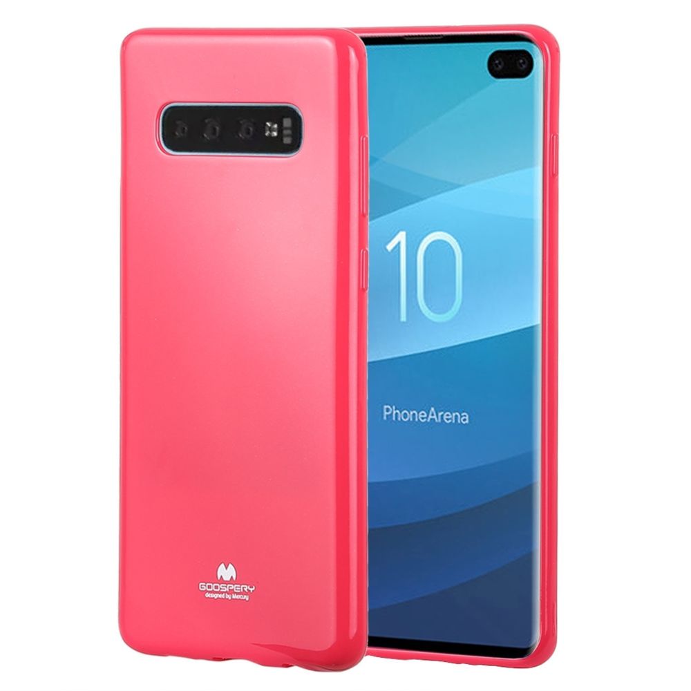 Wewoo - Coque Souple en TPU anti-chute et anti-rayures pour Galaxy S10 + Rose Rouge - Coque, étui smartphone