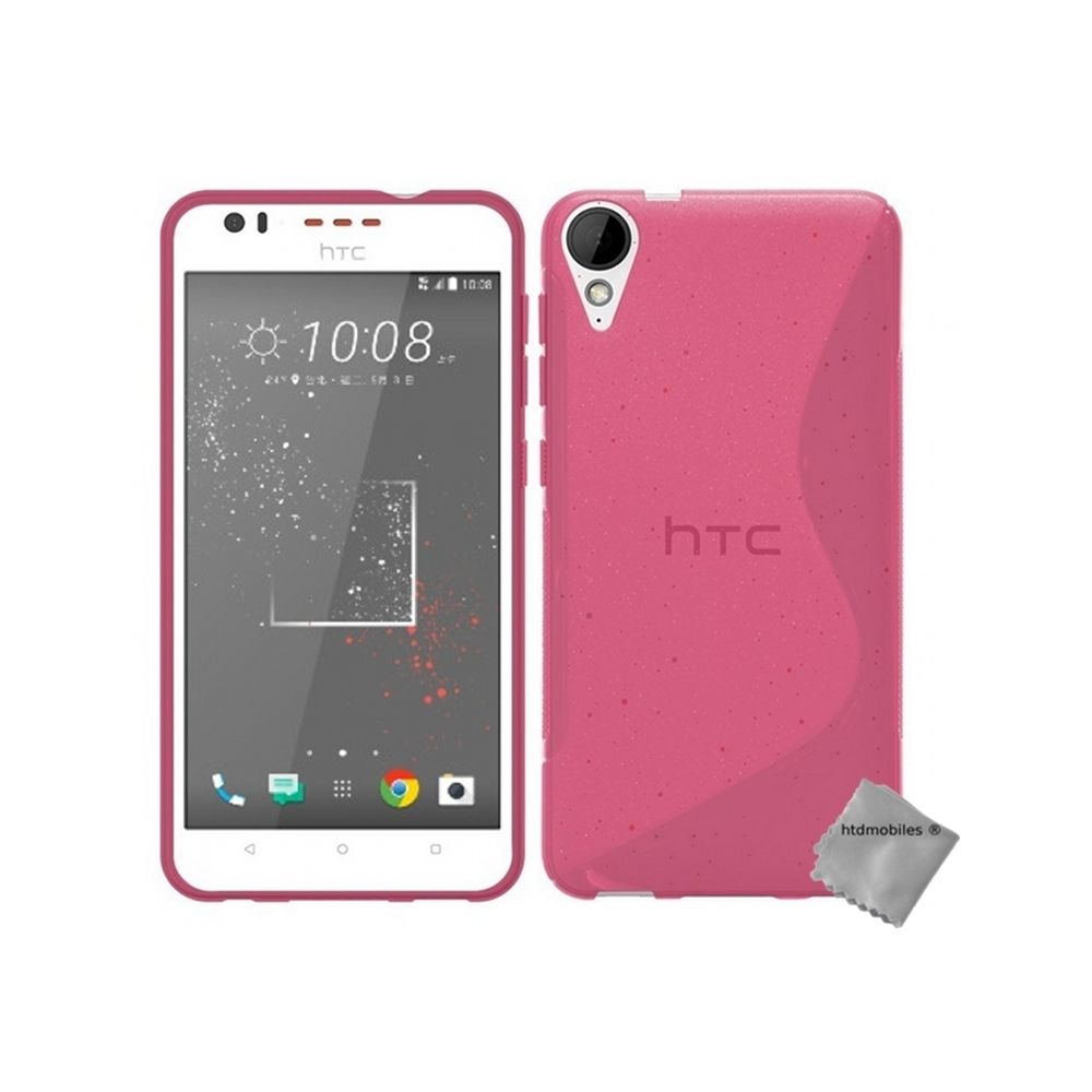 Htdmobiles - Housse etui coque pochette silicone gel fine pour HTC Desire 10 Lifestyle + film ecran - ROSE - Autres accessoires smartphone