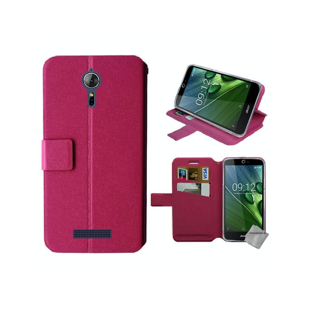 Htdmobiles - Housse etui coque pochette portefeuille pour Acer Liquid Zest Plus Z628 + film ecran - ROSE - Autres accessoires smartphone