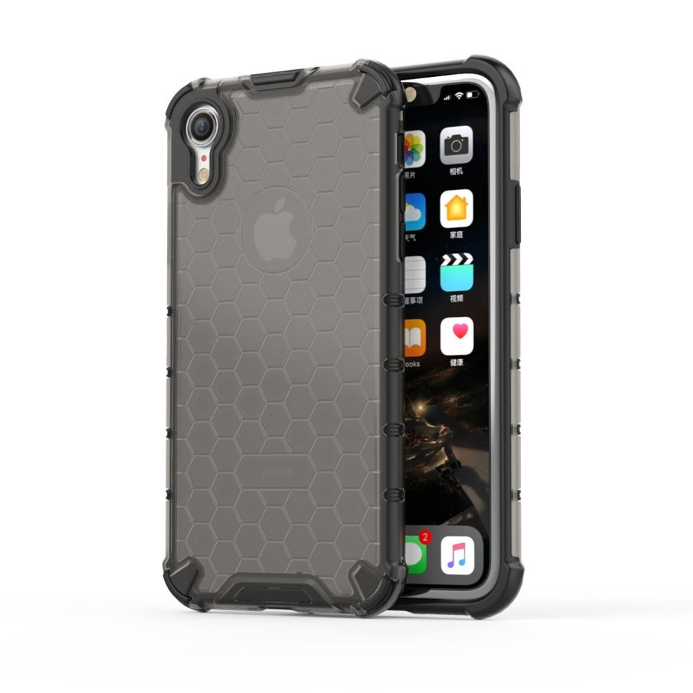 Wewoo - Coque Rigide de protection antichoc Honeycomb PC + TPU pour iPhone XR noir - Coque, étui smartphone