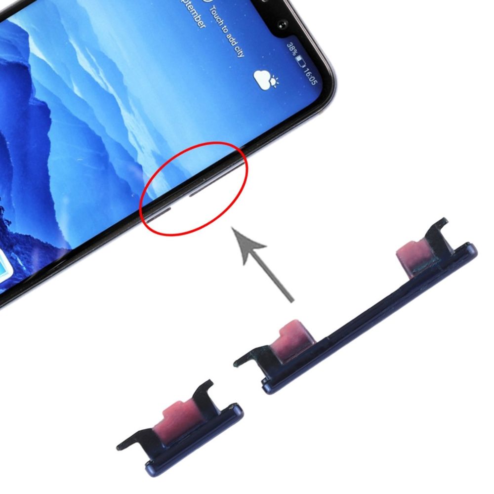 Wewoo - Pièce détachée Touches latérales pour Huawei Mate 20 Lite bleu - Autres accessoires smartphone