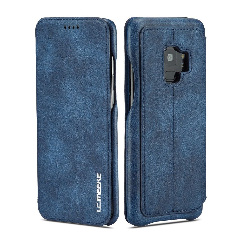 marque generique - Etui en PU style rétro bleu porte-carte pour Samsung Galaxy S9 - Autres accessoires smartphone