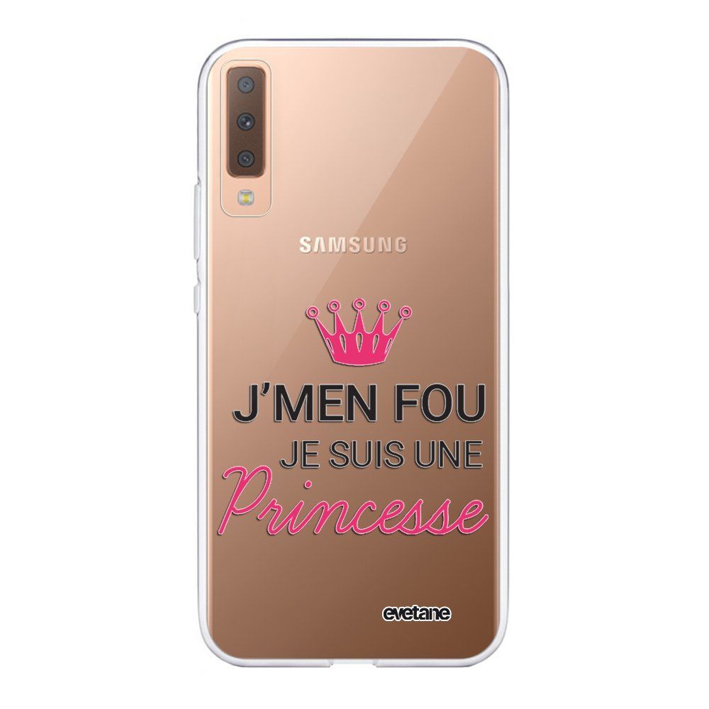 Evetane - Coque Samsung Galaxy A7 2018 360 intégrale transparente Je suis une princesse Ecriture Tendance Design Evetane. - Coque, étui smartphone