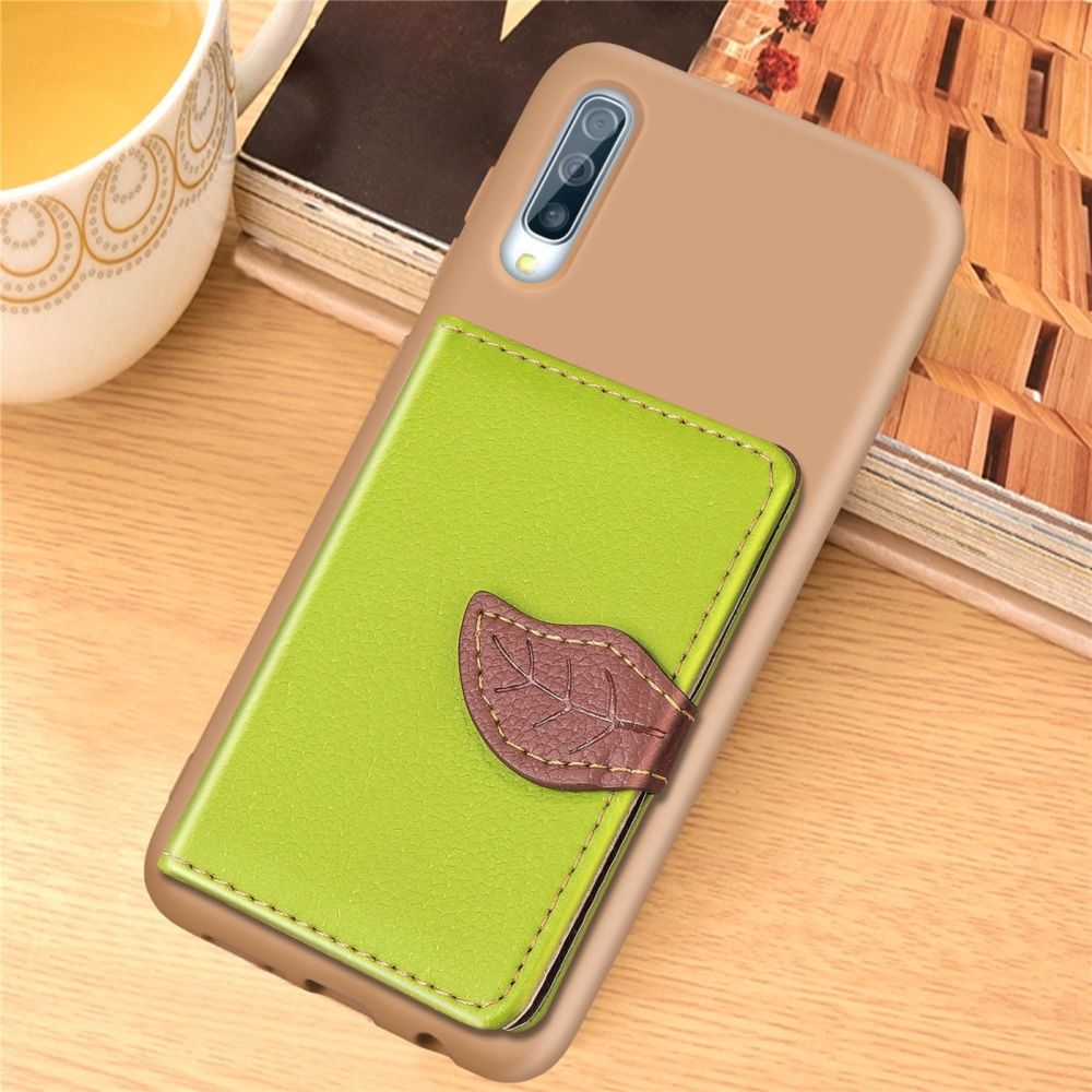 Wewoo - Coque Renforcée Support de portefeuille de sac de carte de modèle de litchi + Etui de téléphone TPU avec fente pour carte Fonction de de Samsung A70 Vert - Coque, étui smartphone