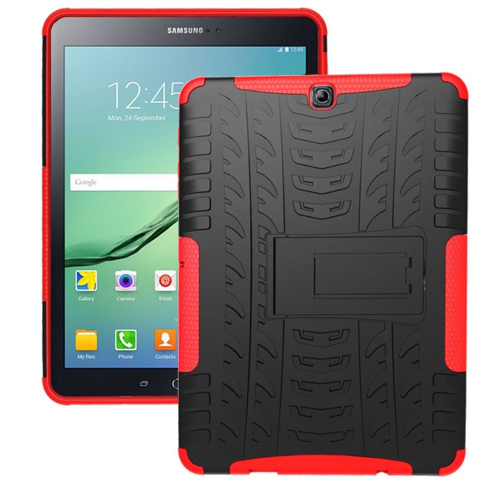 marque generique - Coque en TPU hybride cool pneu rouge pour votre Samsung Galaxy Tab S2 9.7 - Autres accessoires smartphone