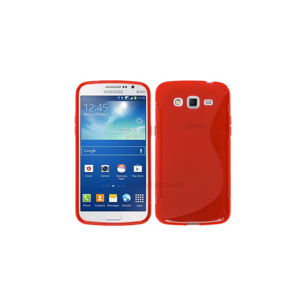 Htdmobiles - Housse etui coque silicone gel pour Samsung Galaxy Grand 2 g7105 + film ecran - ROUGE - Autres accessoires smartphone