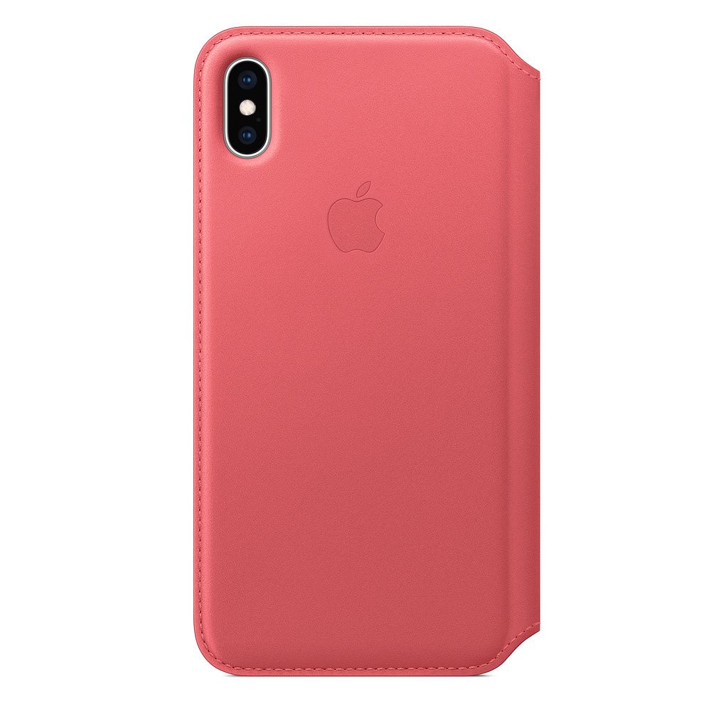 Apple - iPhone XS Max Leather Folio - Rose Pivoine - Coque, étui smartphone