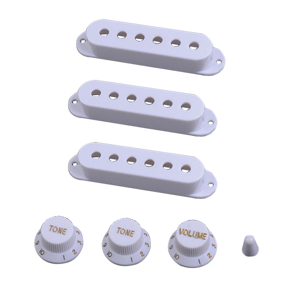 marque generique - Couvercle de micro simple bobinage crontrol bouton pour guitare électrique blanc - Accessoires instruments à cordes