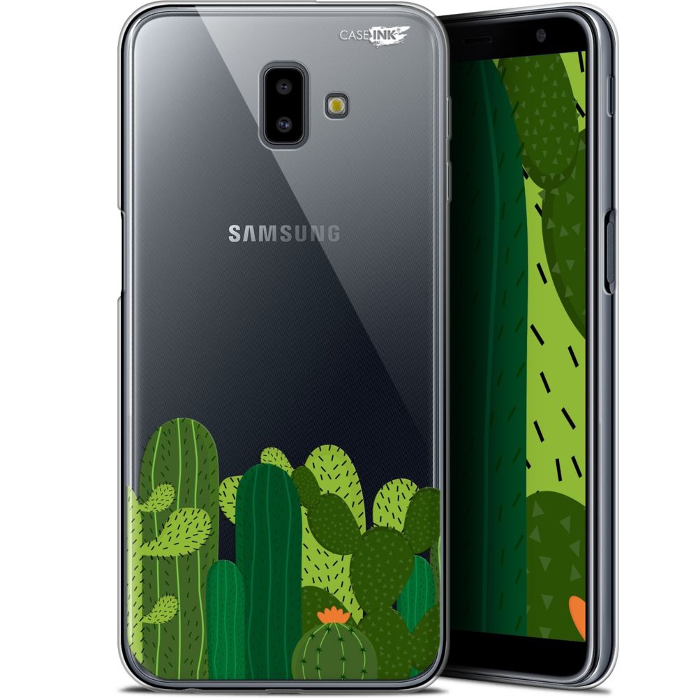 Caseink - Coque arrière Samsung Galaxy J6 Plus J6+ (6.4 ) Gel HD [ Nouvelle Collection - Souple - Antichoc - Imprimé en France] Cactus - Coque, étui smartphone