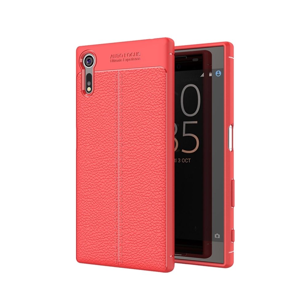 Wewoo - Coque rouge pour Sony Xperia XZ / XZs Litchi Texture TPU étui de protection arrière - Coque, étui smartphone