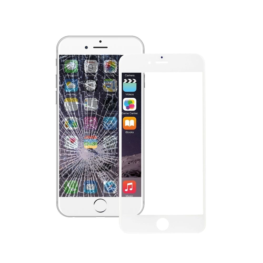 Wewoo - Vitre blanc pour iPhone 6 Plus Lentille extérieure en verre avec cadre avant pièce détachée écran LCD et OCA Optically Clear Adhesive - Autres accessoires smartphone