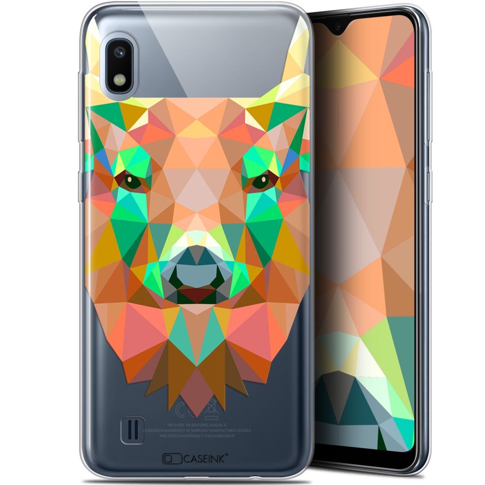 Caseink - Coque Pour Samsung Galaxy A10 (6.2 ) [Gel HD Polygon Series Animal - Souple - Ultra Fin - Imprimé en France] Cerf - Coque, étui smartphone