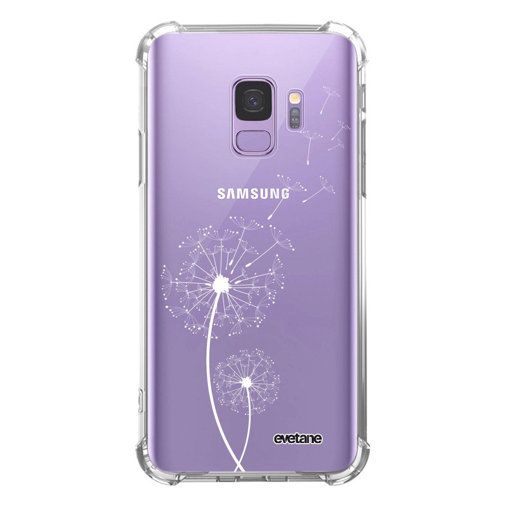 Evetane - Coque Samsung Galaxy S9 anti-choc souple avec angles renforcés transparente Pissenlit blanc Evetane - Coque, étui smartphone