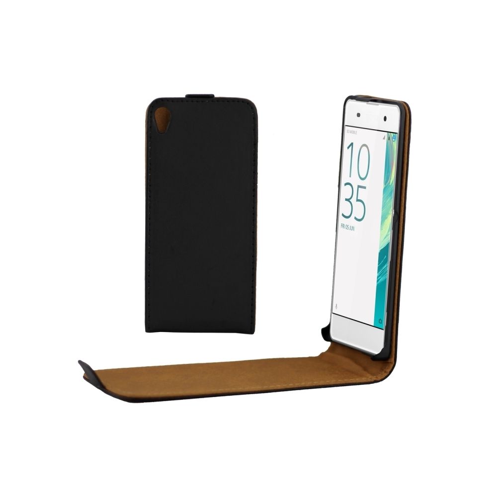 Wewoo - Housse Étui kaki et noir pour Sony Xperia XA Kaki Doublure Vertical Flip en cuir - Coque, étui smartphone