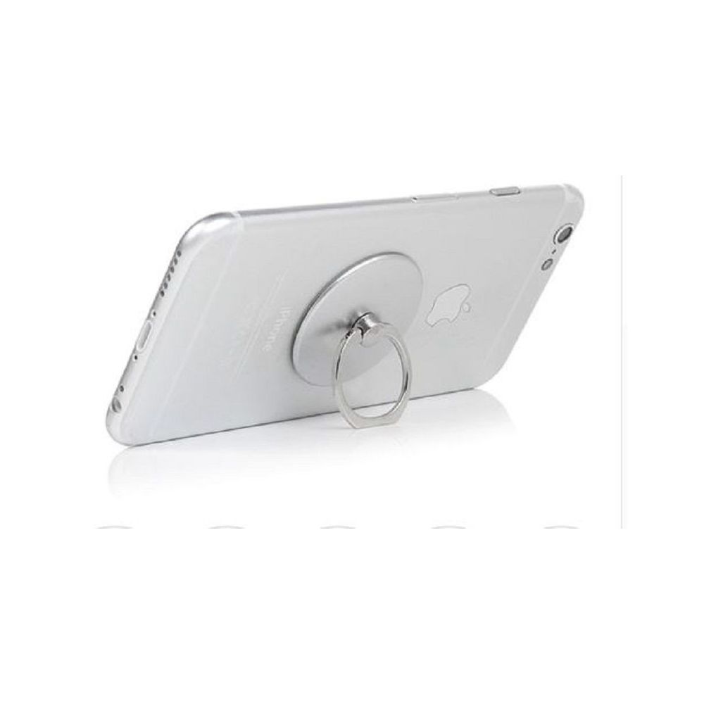 Sans Marque - Bague adhésive metalique support main anneau ozzzo argent pour ALCATEL U5 HD - Autres accessoires smartphone