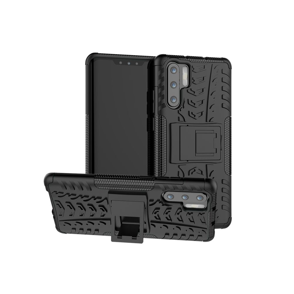 Wewoo - Coque antichoc Texture TPU + PC pour HuP30 Pro, avec support (Noir) - Coque, étui smartphone