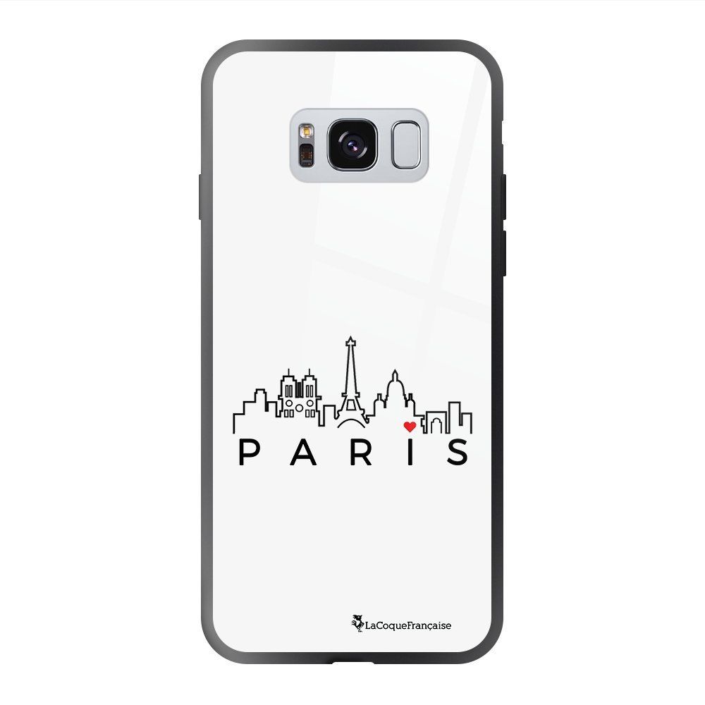 La Coque Francaise - Coque Samsung Galaxy S8 soft touch noir effet glossy Skyline Paris Design La Coque Francaise - Coque, étui smartphone