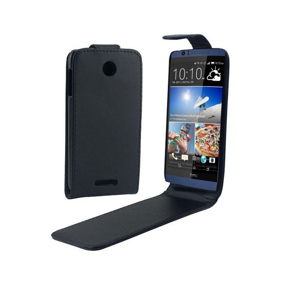 Wewoo - Housse Étui noir pour HTC Desire 510 Vertical Flip Magnetic Snap en cuir - Coque, étui smartphone