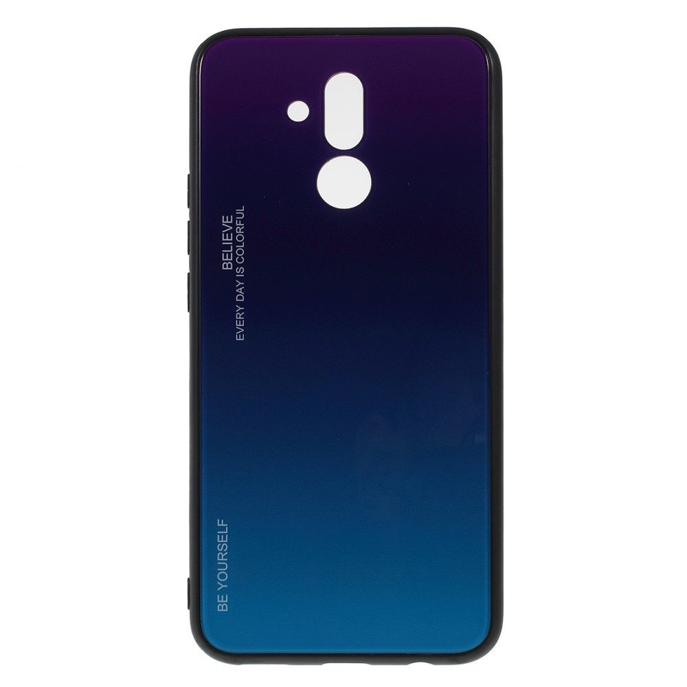 marque generique - Coque en TPU verre hybride dégradé violet/bleu pour votre Huawei Mate 20 Lite - Coque, étui smartphone