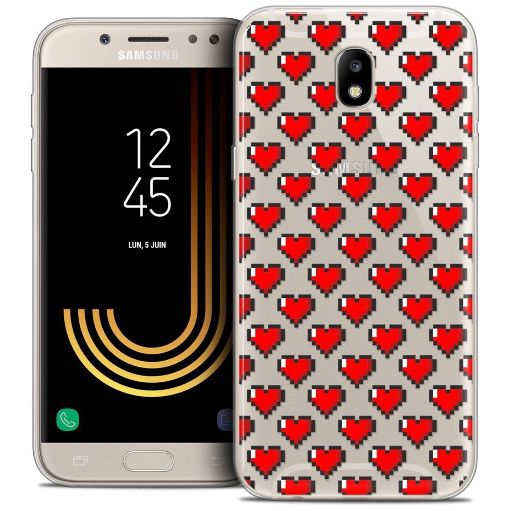 Caseink - Coque Housse Etui Samsung Galaxy J5 2017 J530 (5.2 ) [Crystal Gel HD Collection Love Saint Valentin Design Pixel Art - Souple - Ultra Fin - Imprimé en France] - Coque, étui smartphone