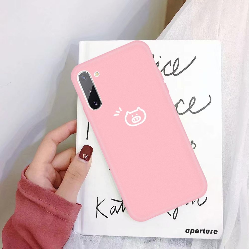 Wewoo - Housse Étui Coque Pour Galaxy Note10 Little Pig Pattern Frosted TPU de protection rose - Coque, étui smartphone