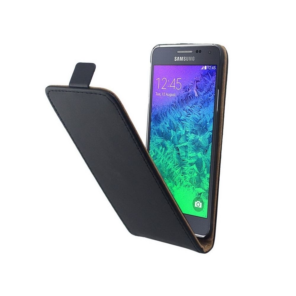 Wewoo - Housse Étui pour Samsung Galaxy Alpha / G850F en cuir à bouton magnétique vertical Flip - Coque, étui smartphone