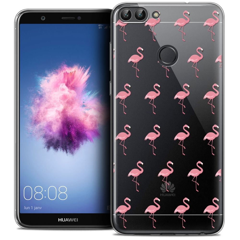 Caseink - Coque Housse Etui Huawei P Smart (5.7 ) [Crystal Gel HD Collection Pattern Design Les flamants Roses Dots - Souple - Ultra Fin - Imprimé en France] - Coque, étui smartphone