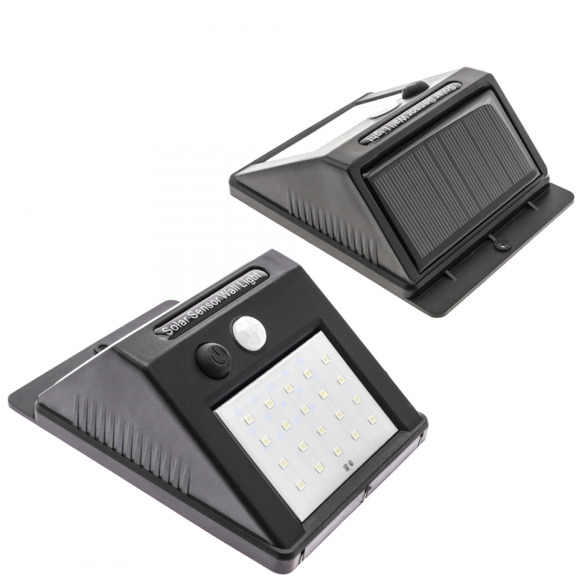 Primematik - Applique solaire LED rechargeable avec détecteur de mouvement et foncé IP44 4W - Effets à LED