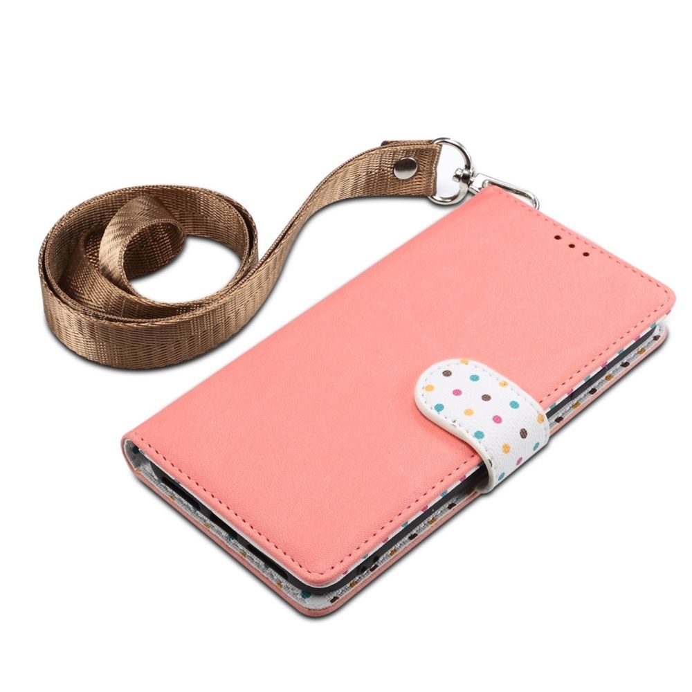 Wewoo - Coque Etui à rabat en cuir avec fentes pour cartes porte-monnaie et lanière iPhone 11 Pro rose - Coque, étui smartphone