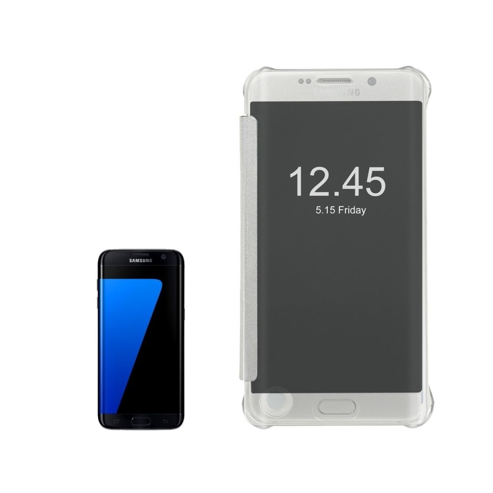 Wewoo - Housse Étui argent pour Samsung Galaxy S7 Edge / G935 Flip horizontal PU + PC de protection avec fonction Sleep / Wake-up - Coque, étui smartphone