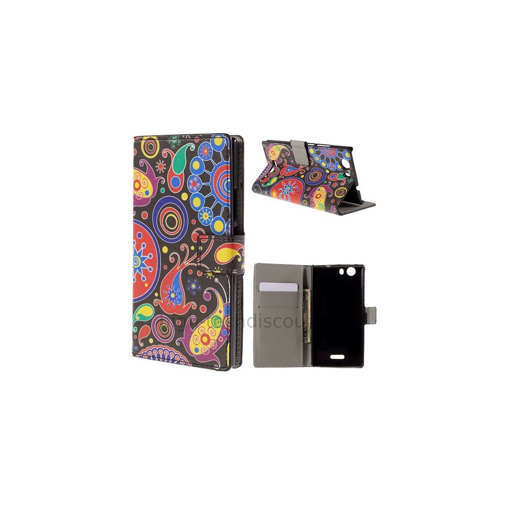 Htdmobiles - Housse etui coque pochette portefeuille PU cuir pour Wiko Ridge 4G + film ecran - PAISLEY - Autres accessoires smartphone