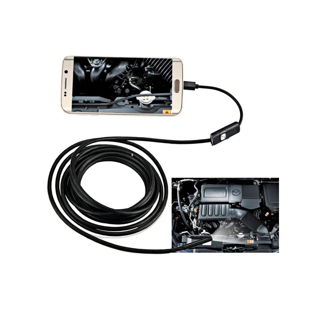 Wewoo - Endoscope numérique pour les pièces de la fonction OTG Android Téléphone portable, Longueur: 2m, Diamètre de l'objectif: 7mm étanche Micro USB Snake Tube caméra d'inspection avec 6 LED - Autres accessoires smartphone