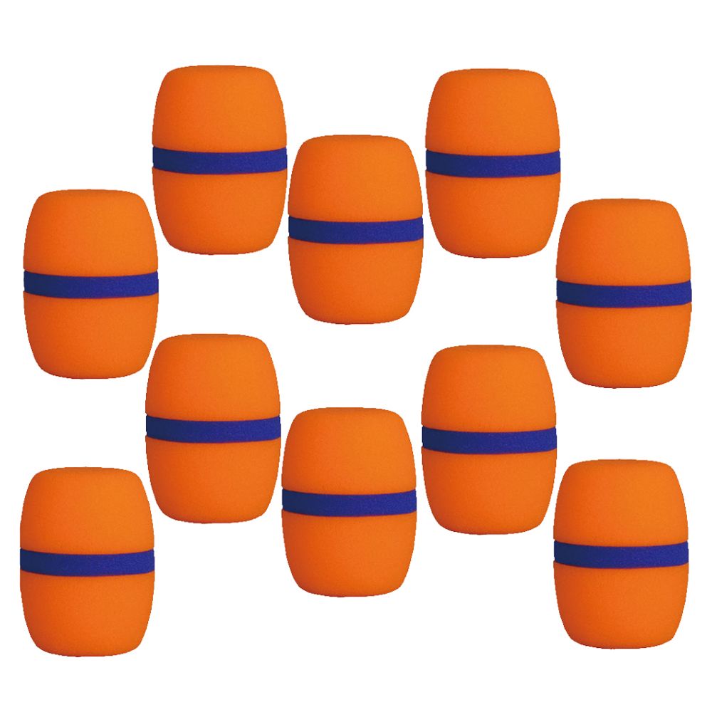 marque generique - 10 Pcs Poche Pare-brise Mousse De Microphone De Scène Couverture Micro Karaoké Oranges - Accessoires enceintes