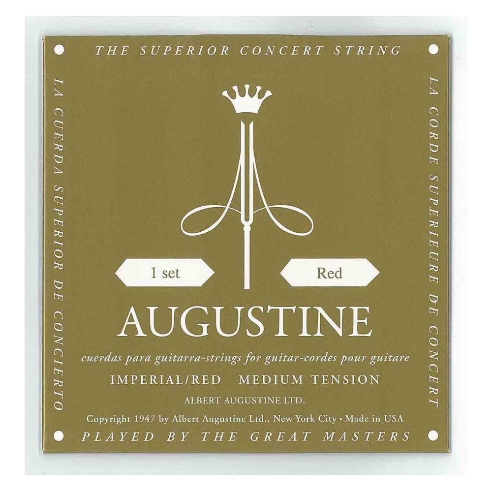Augustine - Jeu de cordes guitare classique - Augustine Impérial Rouge Tirant normal - Accessoires instruments à cordes