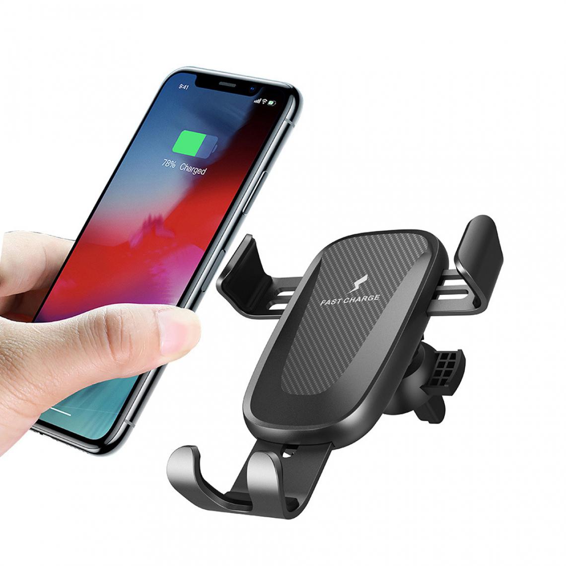 Xeptio - Support universel de voiture avec Chargeur sans Fil QI Wireless à Induction pour Samsung Galaxy A12 4G - Station de Chargement pour - Batterie téléphone