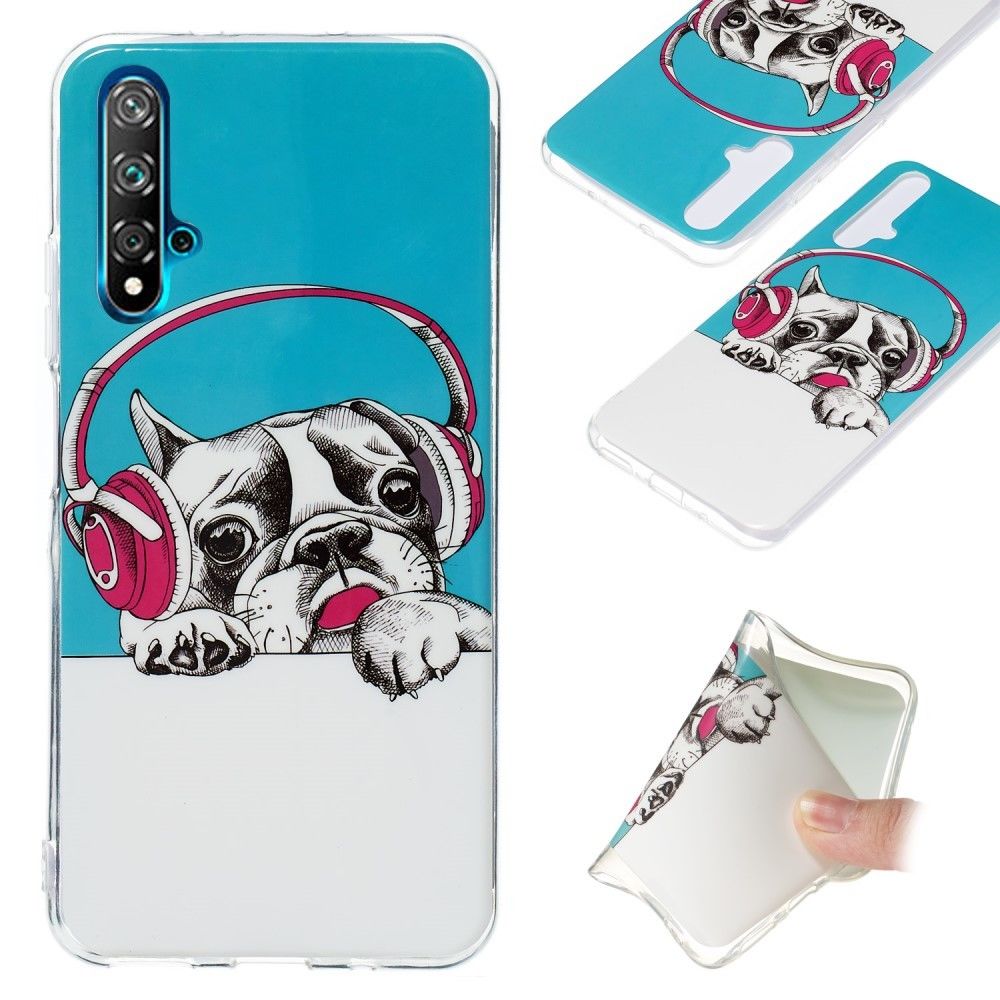 Generic - Coque en TPU noctilucent imd chien pour votre Huawei Nova 5T/Honor 20 - Coque, étui smartphone