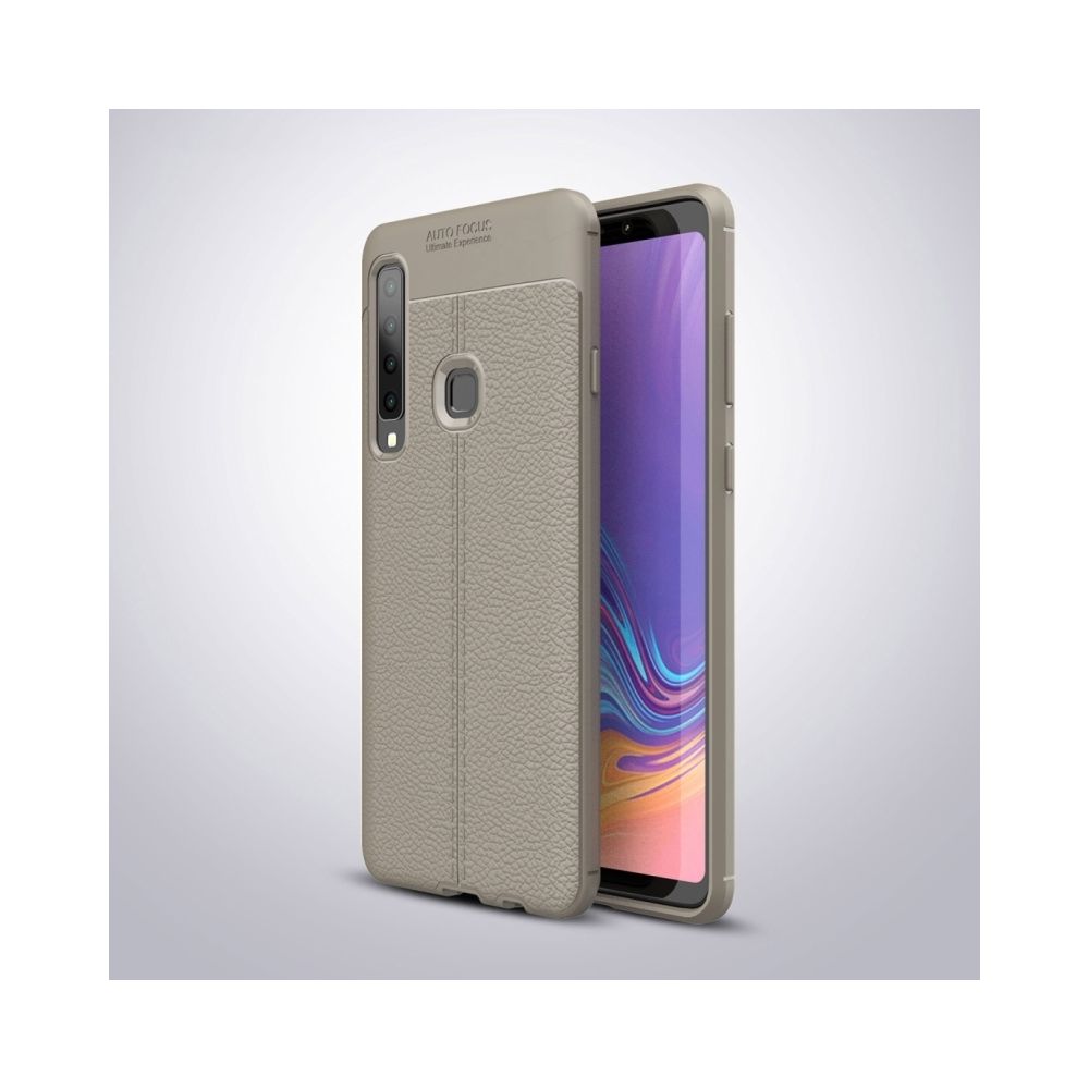 Wewoo - Coque antichoc TPU Litchi Texture pour Galaxy A9 (2018) / A9s (Gris) - Coque, étui smartphone
